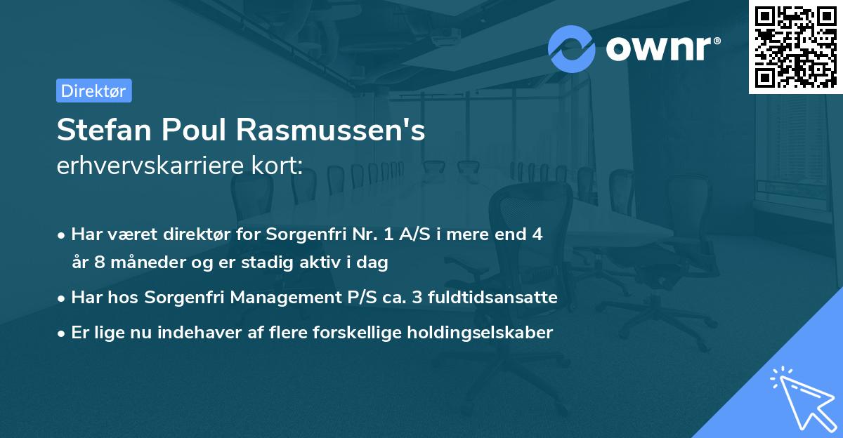 Stefan Poul Rasmussen's erhvervskarriere kort