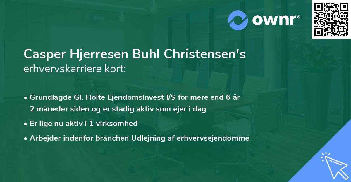 Casper Hjerresen Buhl Christensen's erhvervskarriere kort