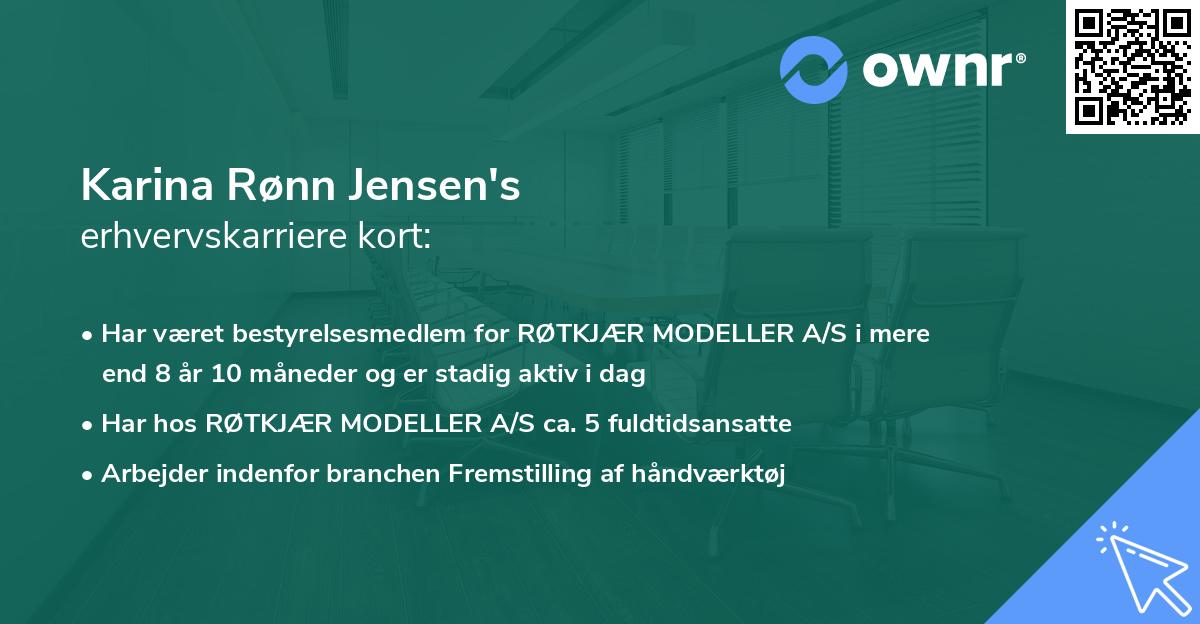 Karina Rønn Jensen's erhvervskarriere kort
