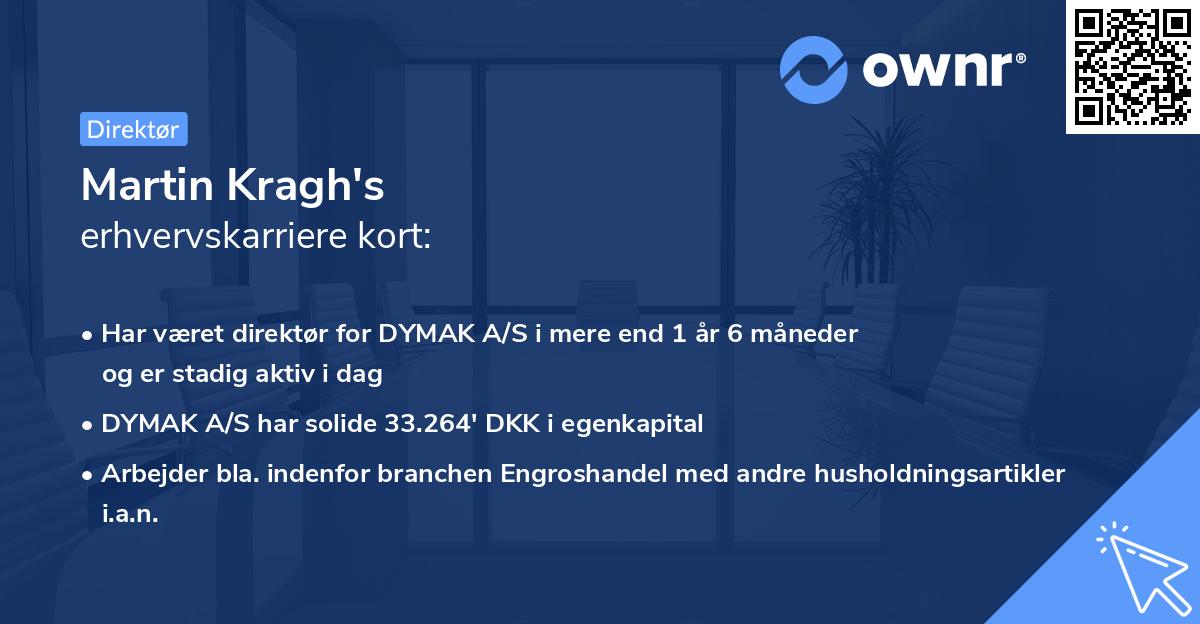 Martin Kragh's erhvervskarriere kort