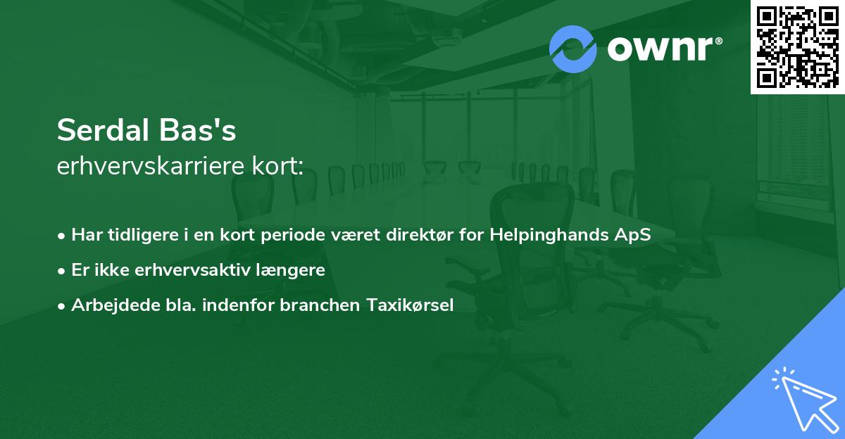 Serdal Bas's erhvervskarriere kort