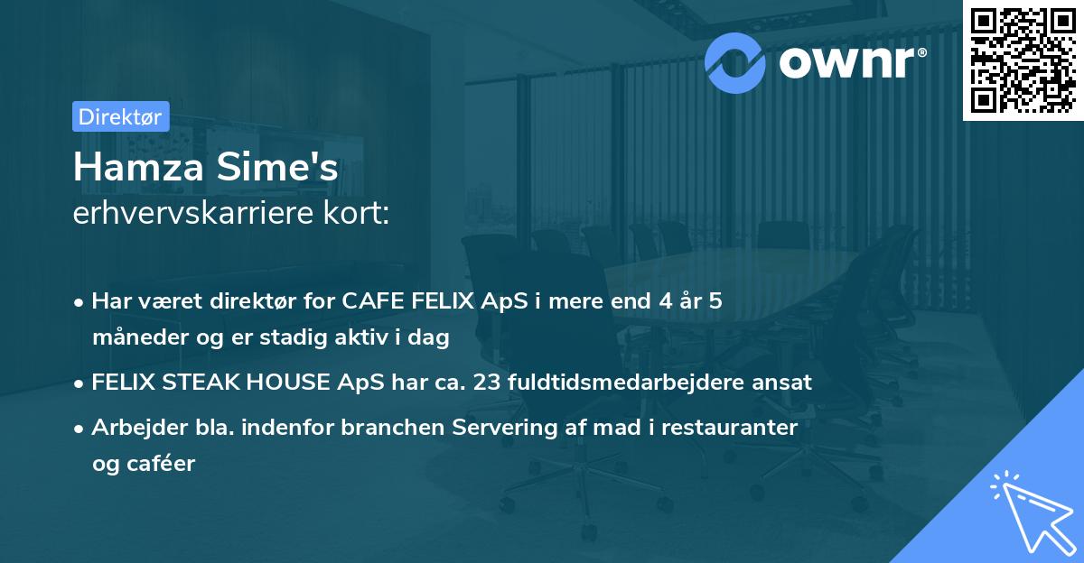 Hamza Sime's erhvervskarriere kort