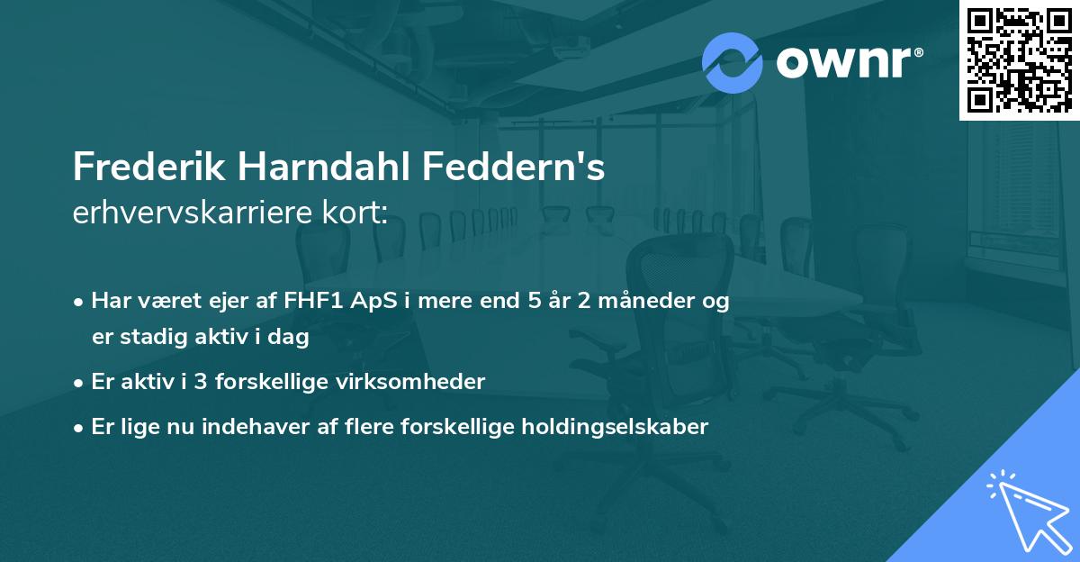 Frederik Harndahl Feddern's erhvervskarriere kort