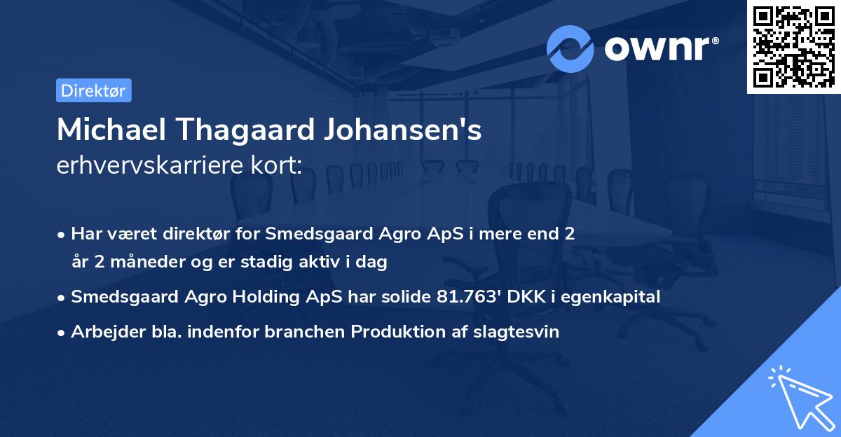 Michael Thagaard Johansen's erhvervskarriere kort