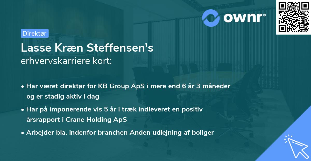 Lasse Kræn Steffensen's erhvervskarriere kort