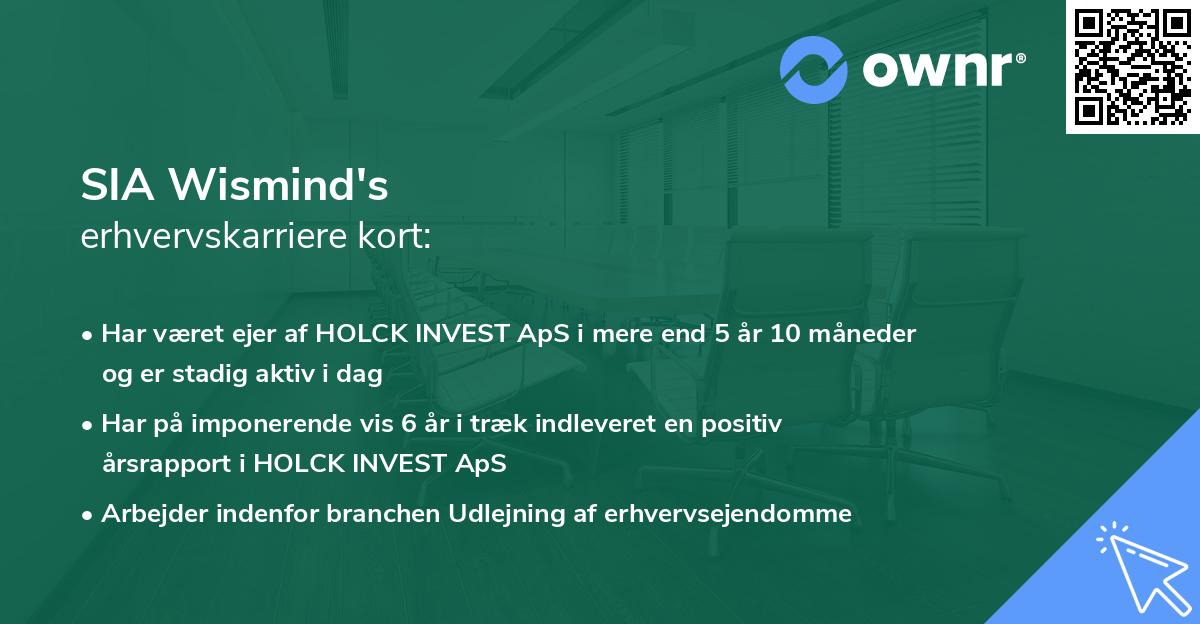 SIA Wismind's erhvervskarriere kort
