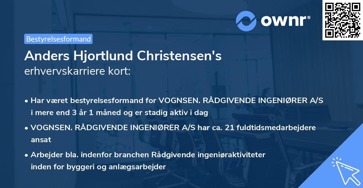 Anders Hjortlund Christensen's erhvervskarriere kort