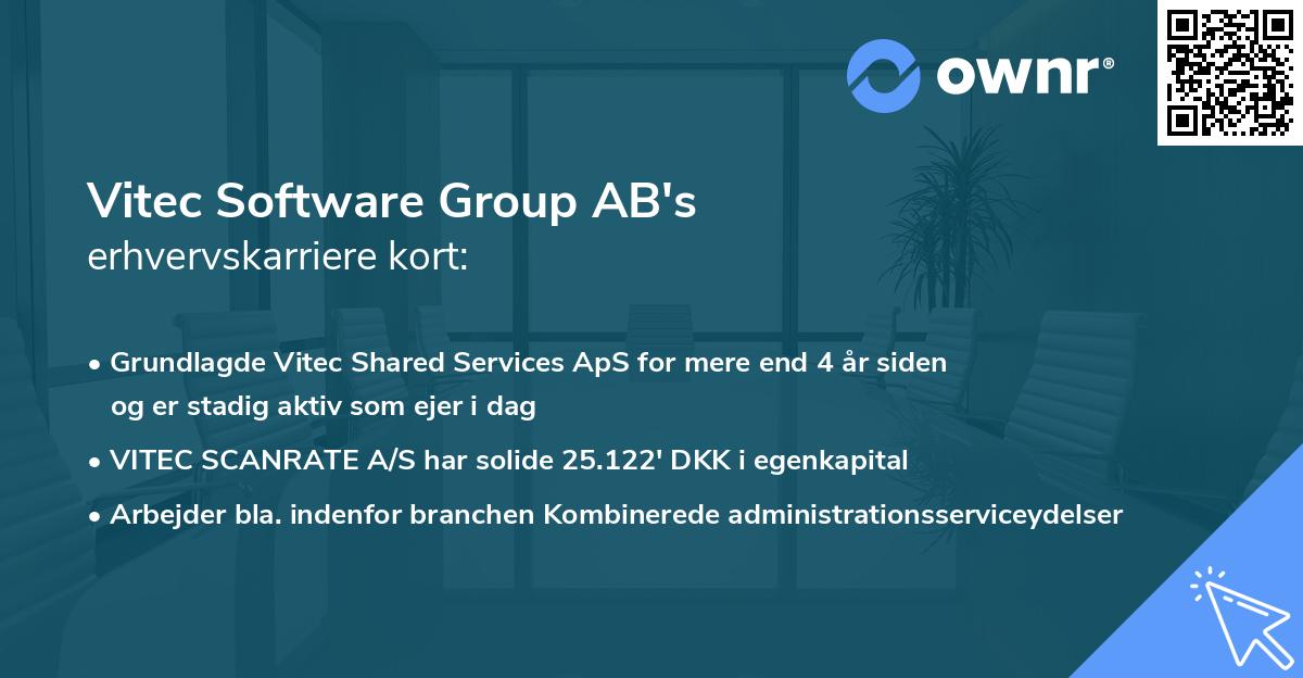 Vitec Software Group AB's erhvervskarriere kort