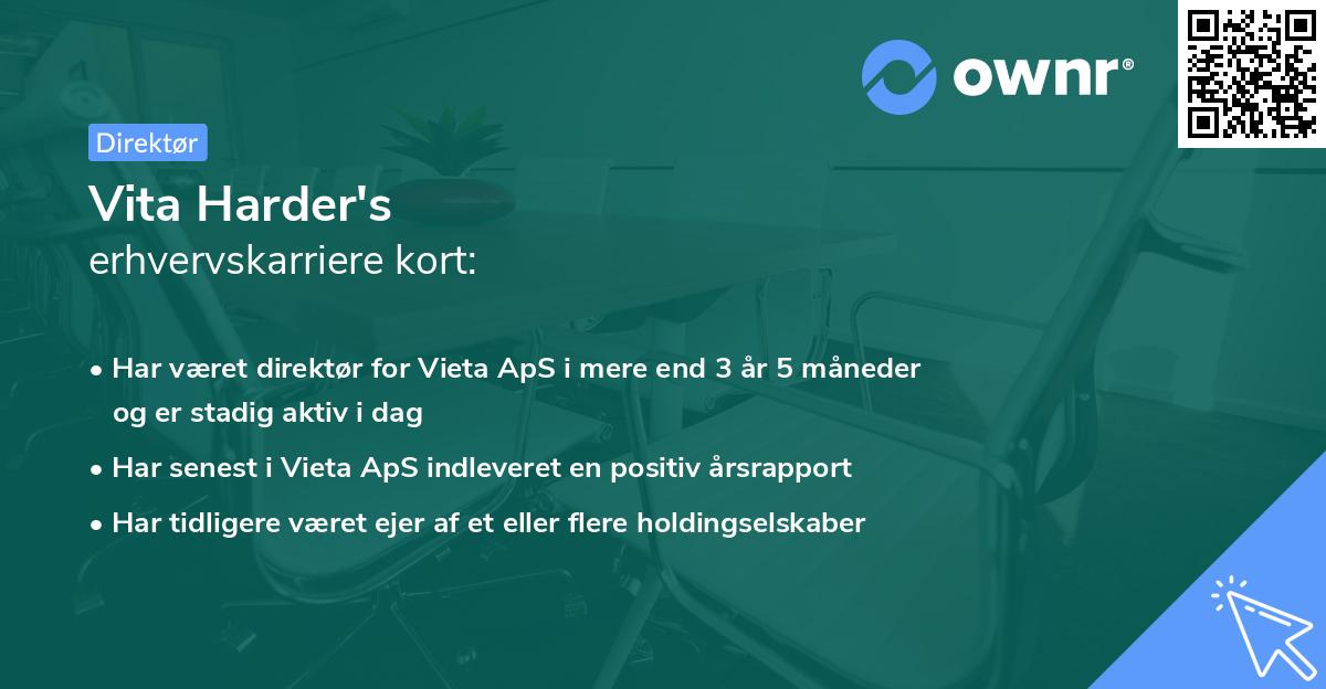 Vita Harder's erhvervskarriere kort