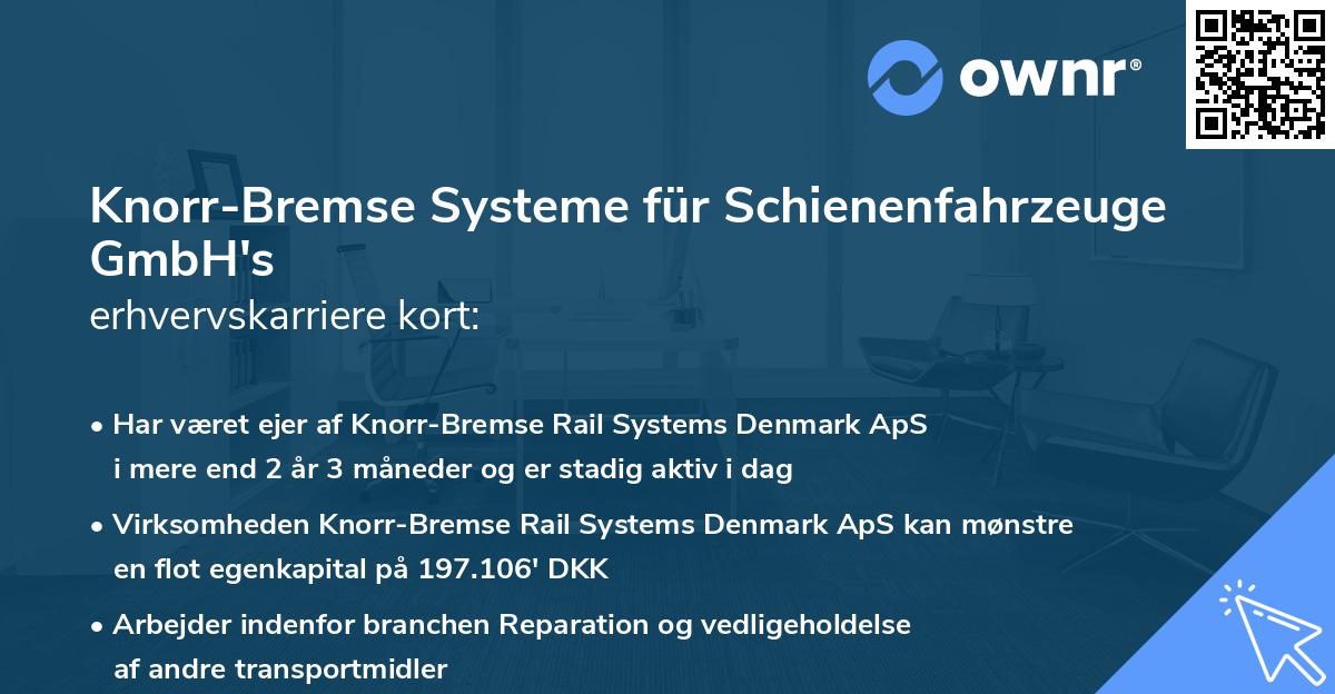 Knorr-Bremse Systeme für Schienenfahrzeuge GmbH's erhvervskarriere kort