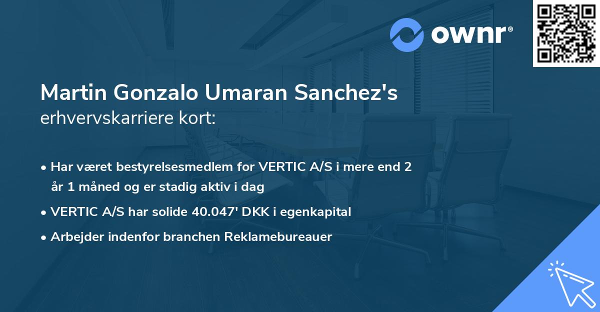 Martin Gonzalo Umaran Sanchez's erhvervskarriere kort