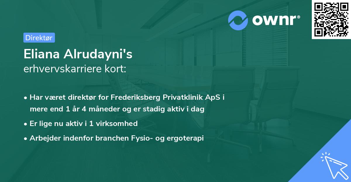 Eliana Alrudayni's erhvervskarriere kort