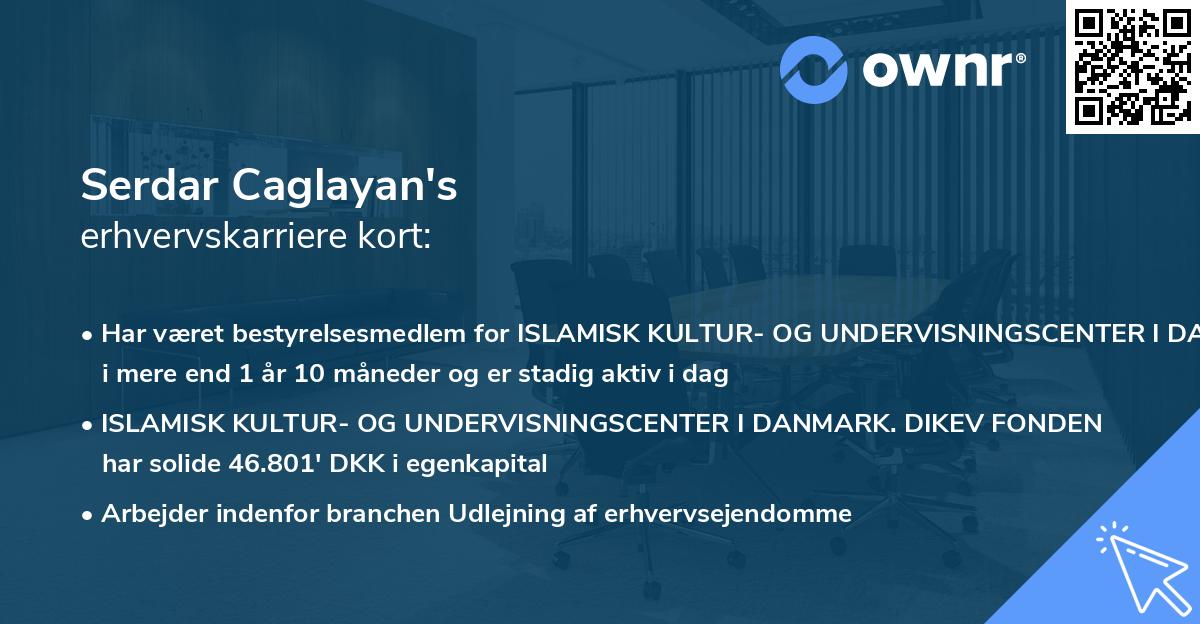 Serdar Caglayan's erhvervskarriere kort