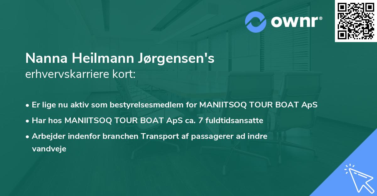 Nanna Heilmann Jørgensen's erhvervskarriere kort