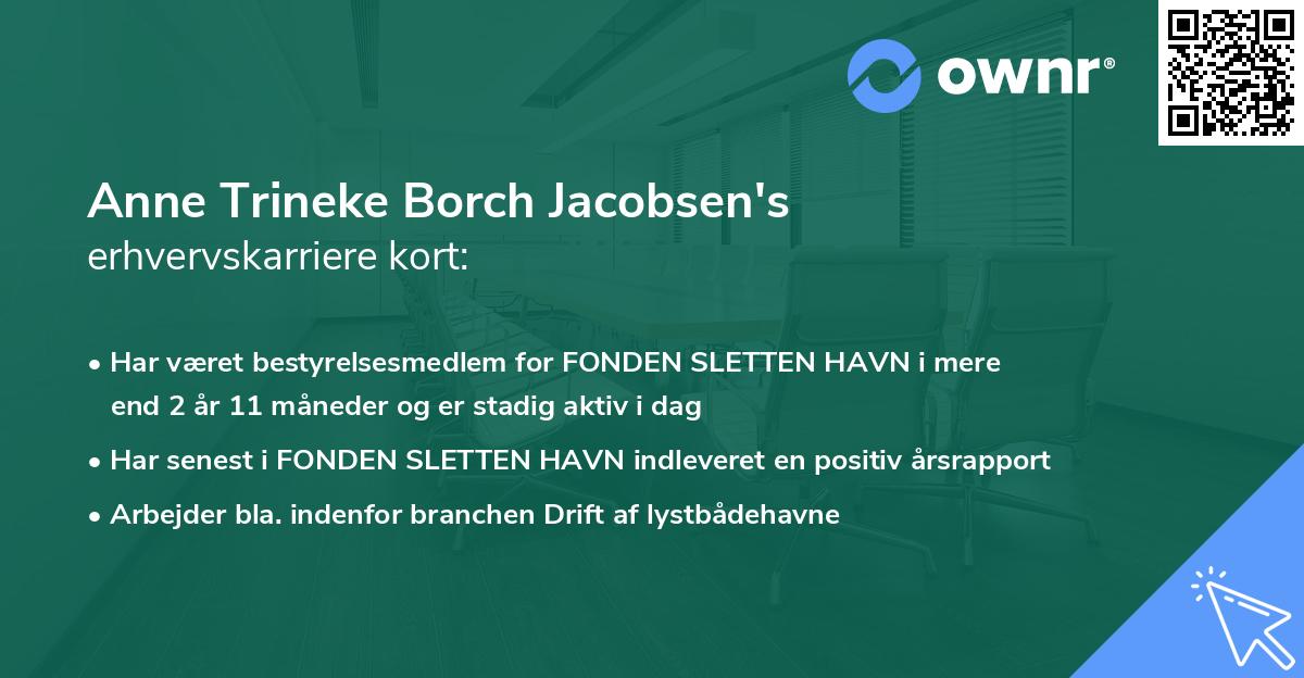 Anne Trineke Borch Jacobsen's erhvervskarriere kort