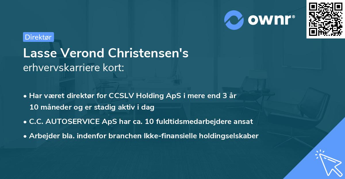 Lasse Verond Christensen's erhvervskarriere kort
