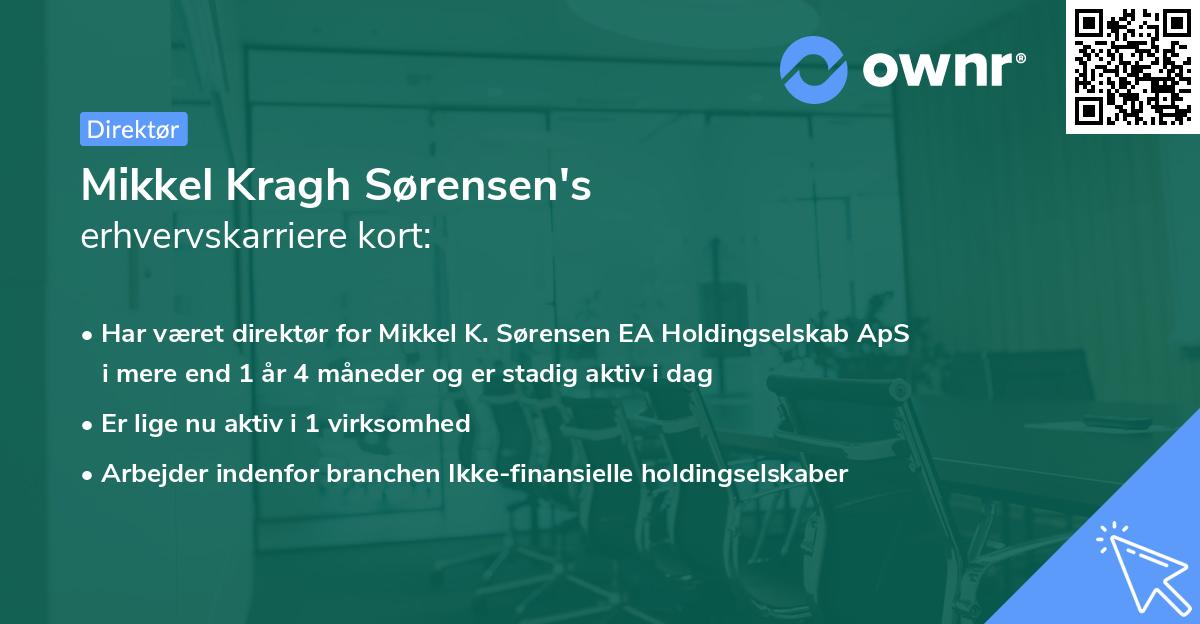 Mikkel Kragh Sørensen's erhvervskarriere kort