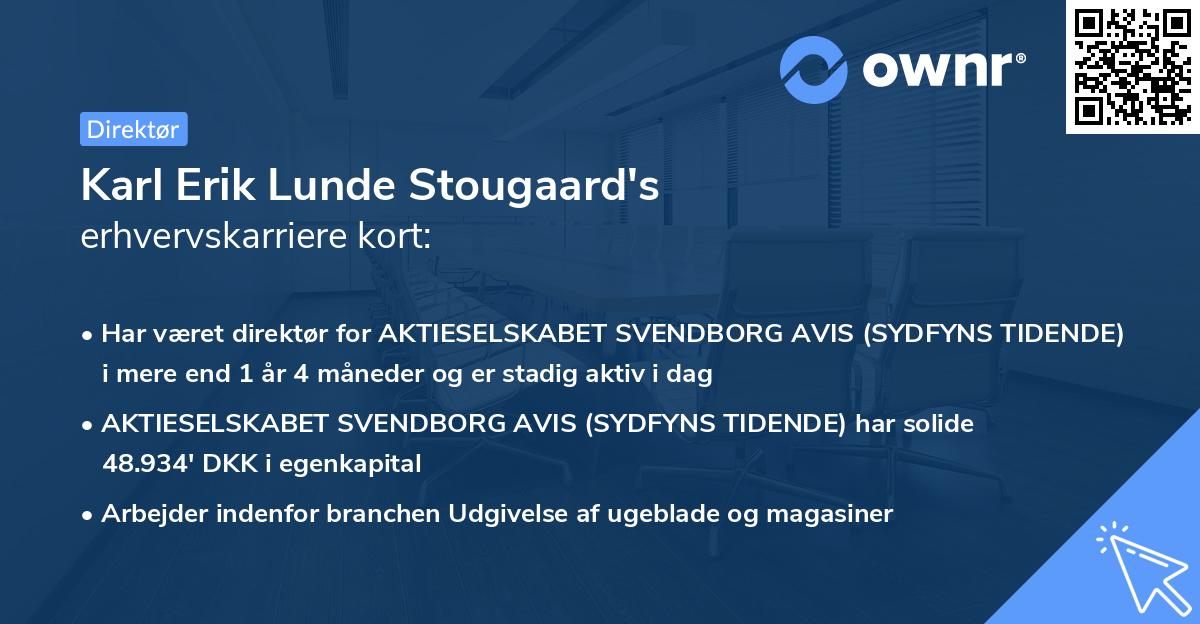 Karl Erik Lunde Stougaard's erhvervskarriere kort