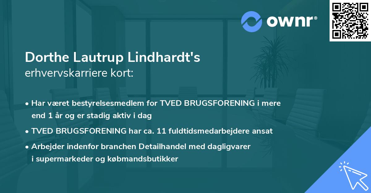 Dorthe Lautrup Lindhardt's erhvervskarriere kort