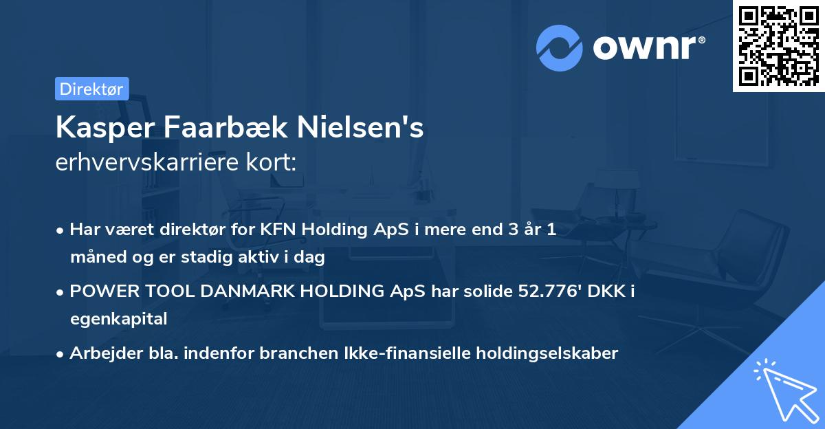 Kasper Faarbæk Nielsen's erhvervskarriere kort