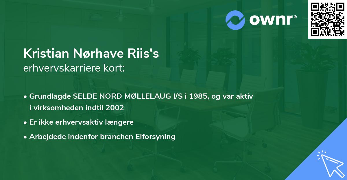 Kristian Nørhave Riis's erhvervskarriere kort
