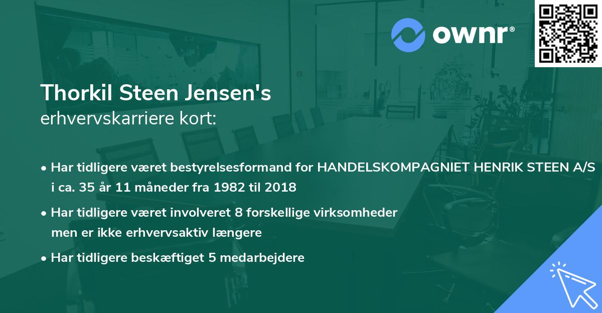 Thorkil Steen Jensen's erhvervskarriere kort