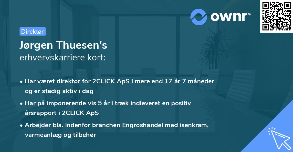 Jørgen Thuesen's erhvervskarriere kort