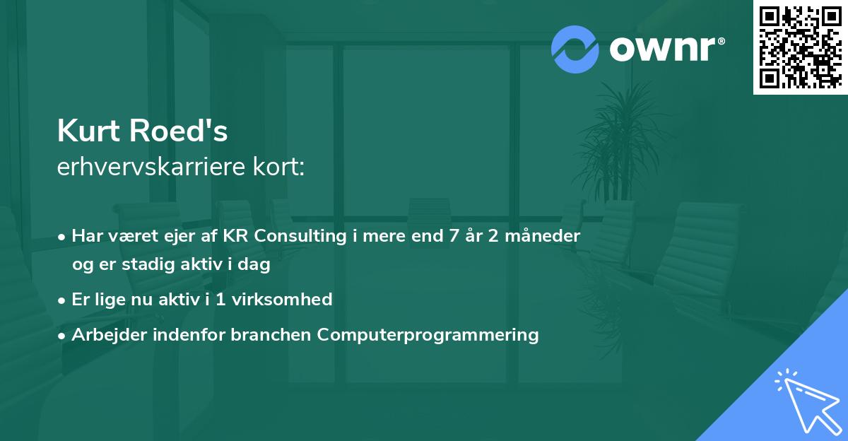 Kurt Roed's erhvervskarriere kort
