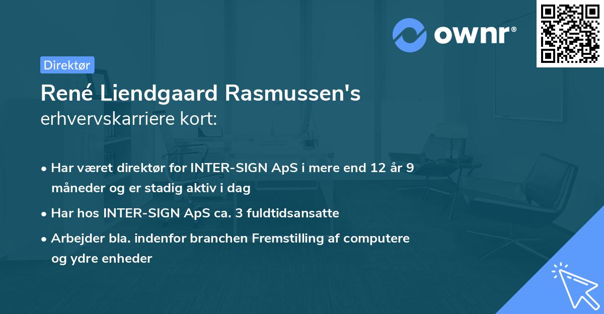 René Liendgaard Rasmussen's erhvervskarriere kort