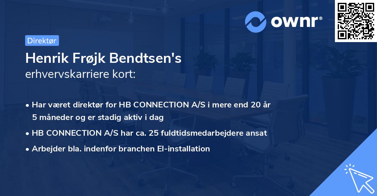 Henrik Frøjk Bendtsen's erhvervskarriere kort