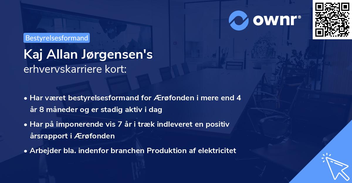 Kaj Allan Jørgensen's erhvervskarriere kort