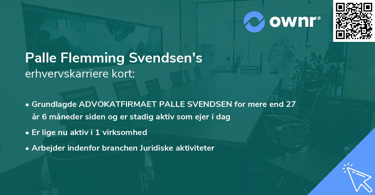 Palle Flemming Svendsen's erhvervskarriere kort