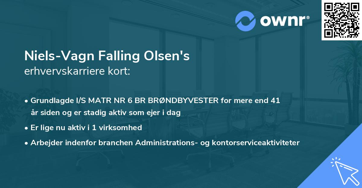 Niels-Vagn Falling Olsen's erhvervskarriere kort