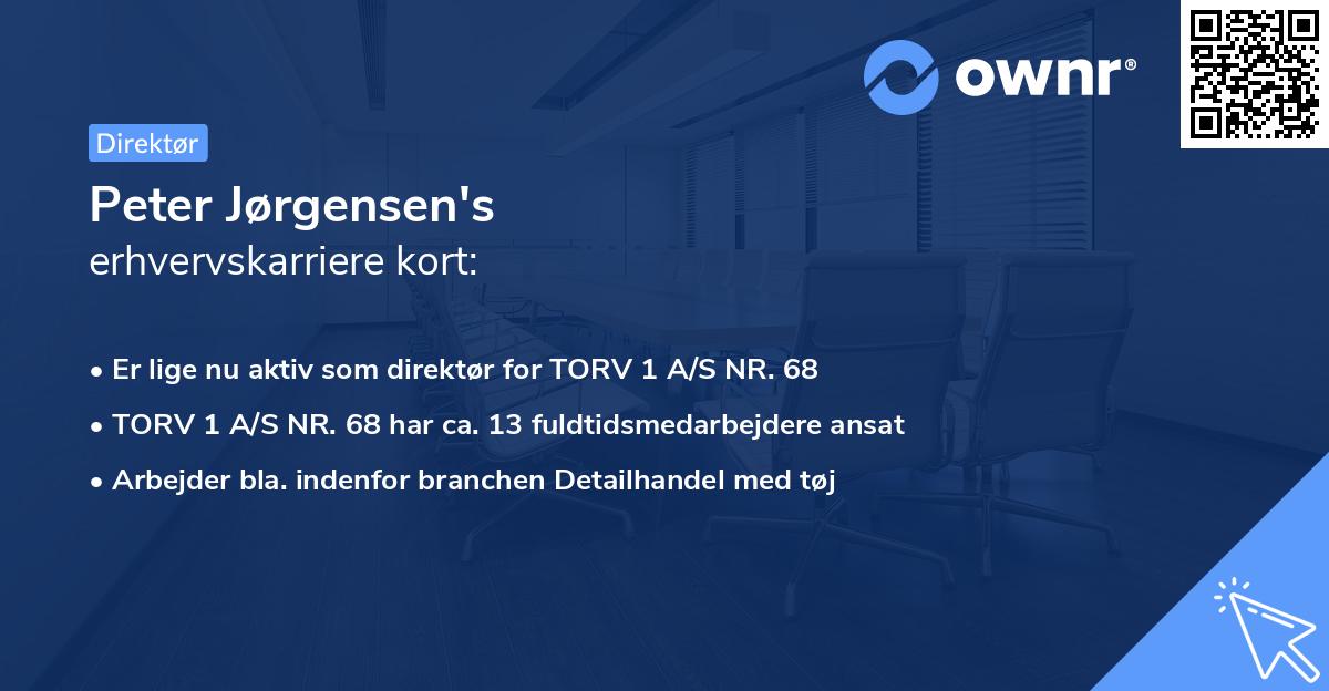 Peter Jørgensen's erhvervskarriere kort