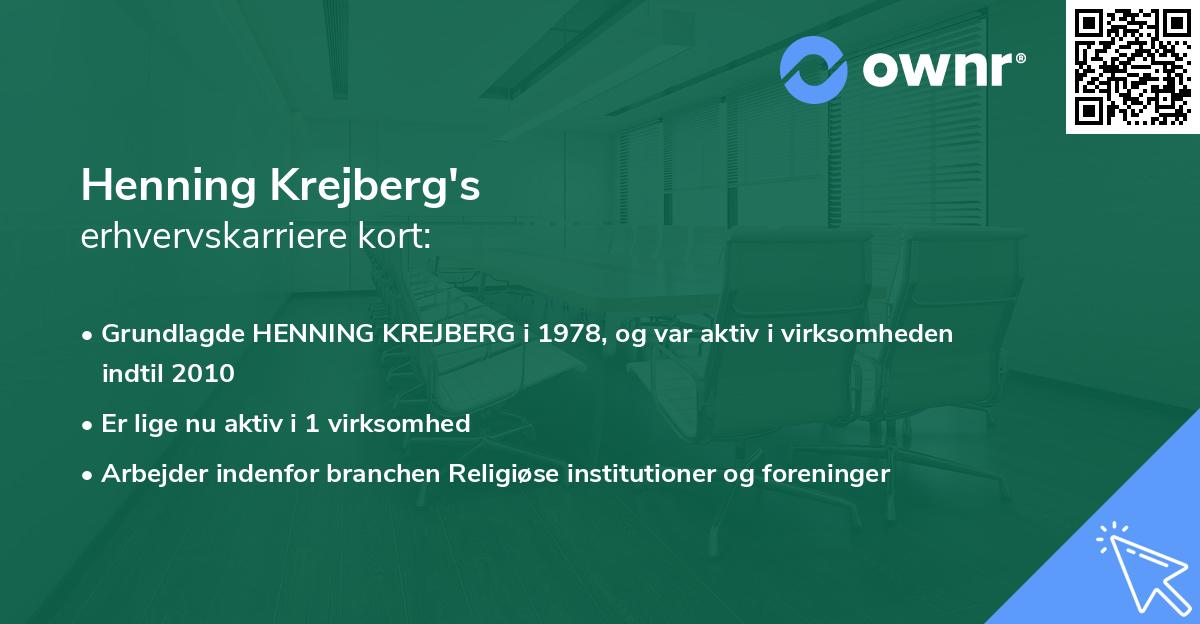 Henning Krejberg's erhvervskarriere kort