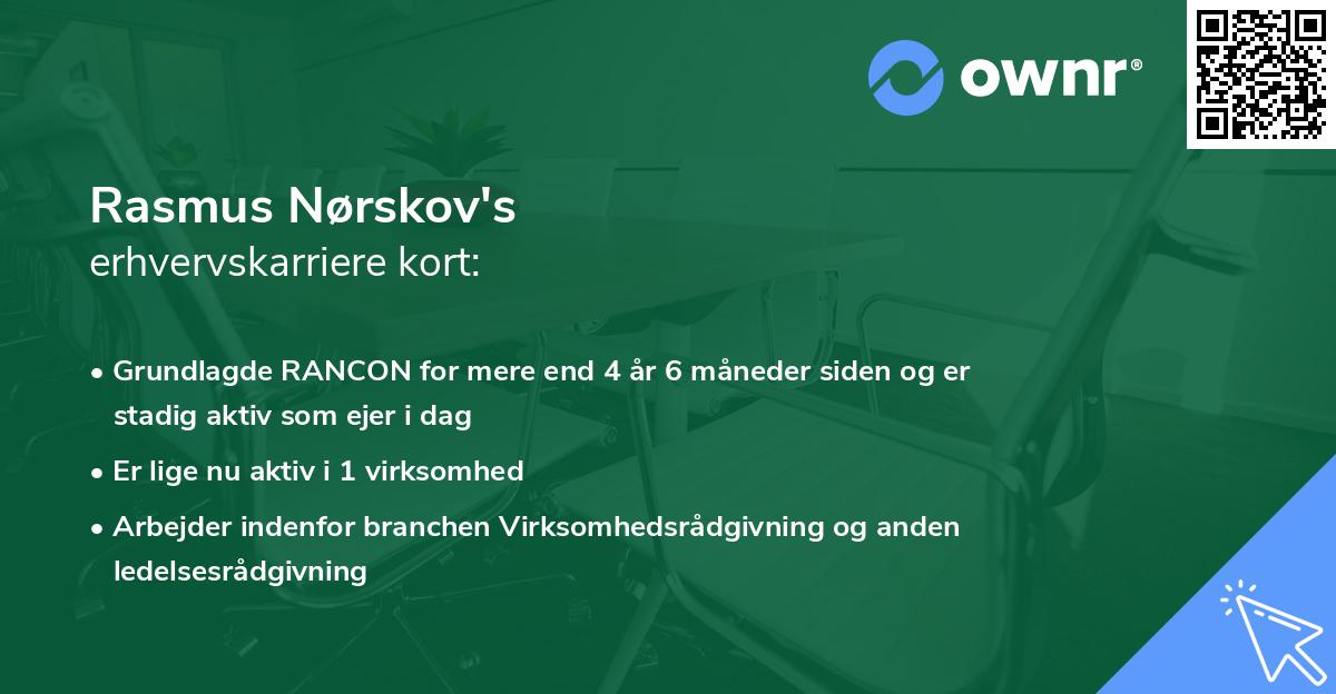 Rasmus Nørskov's erhvervskarriere kort
