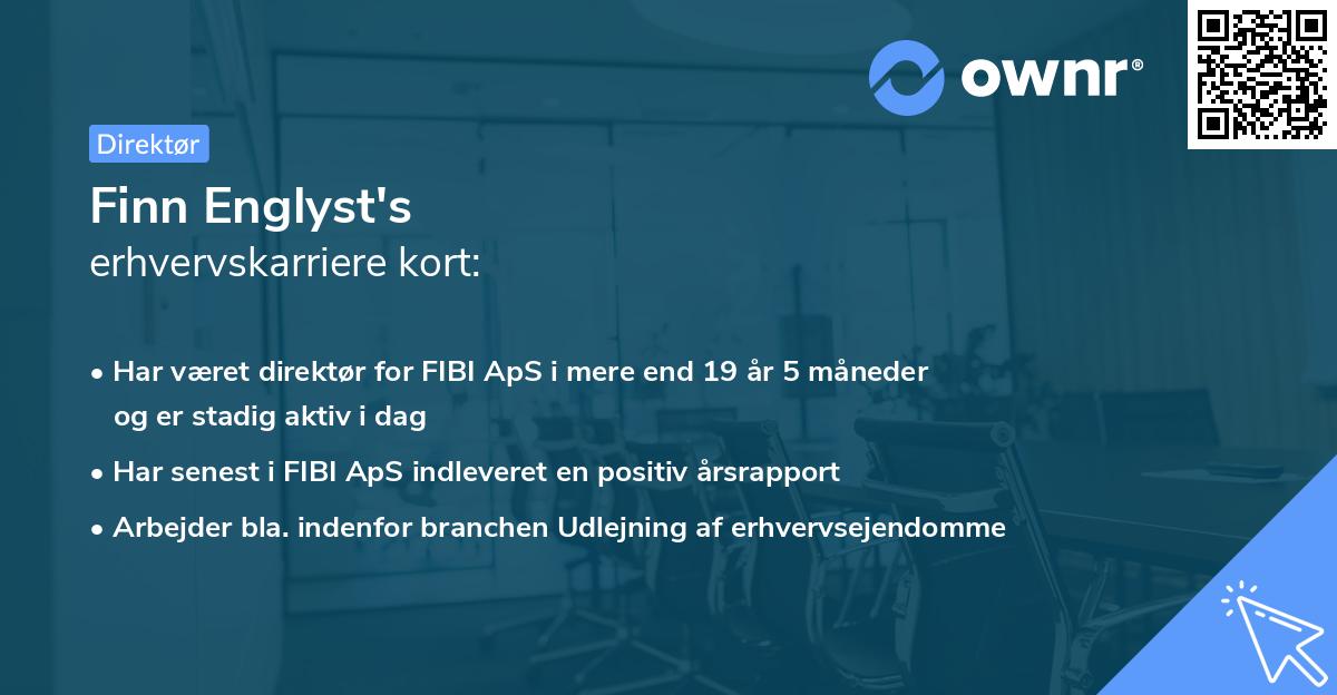 Finn Englyst's erhvervskarriere kort