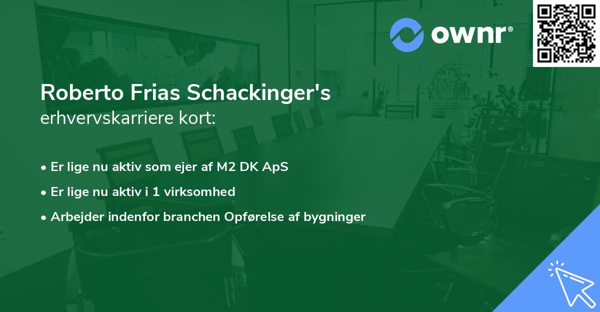 Roberto Frias Schackinger's erhvervskarriere kort