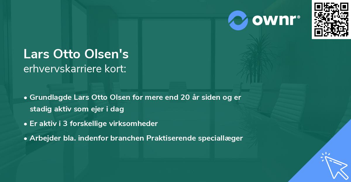 Lars Otto Olsen's erhvervskarriere kort