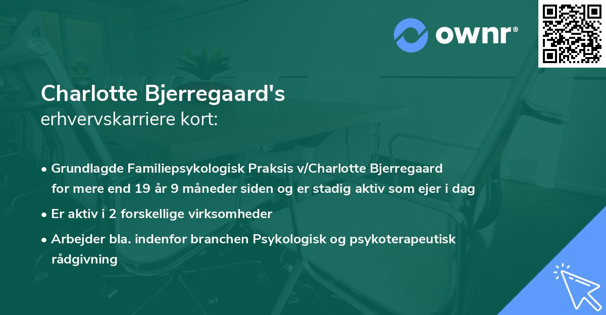 Charlotte Bjerregaard's erhvervskarriere kort