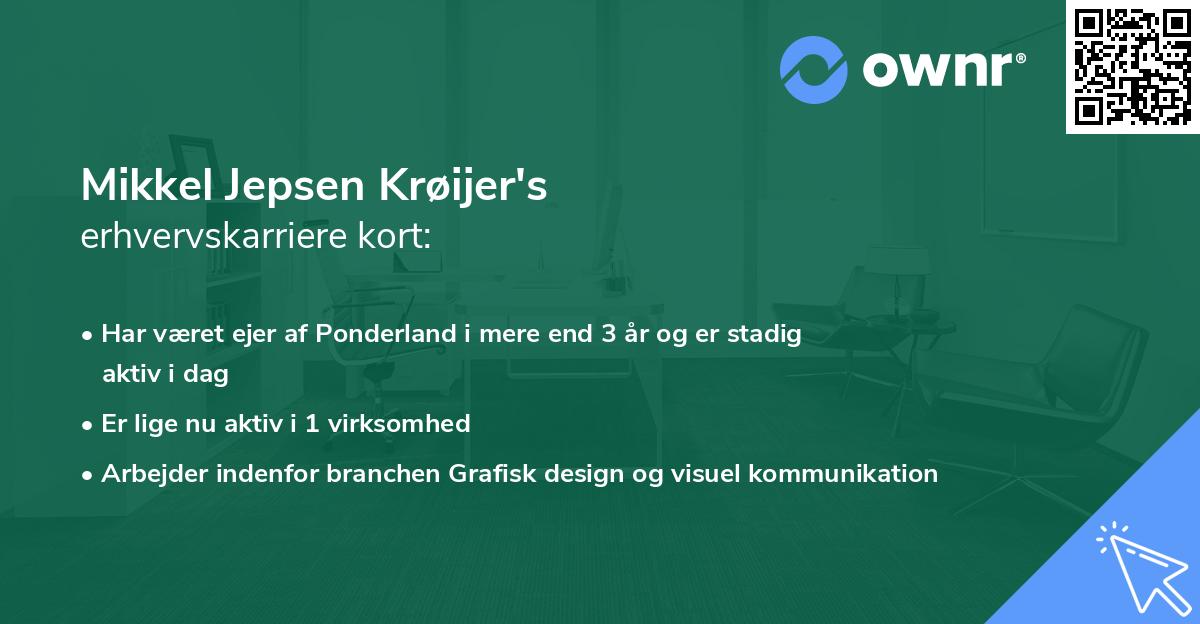 Mikkel Jepsen Krøijer's erhvervskarriere kort