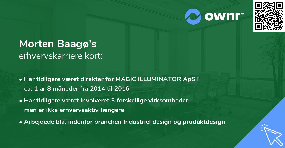 Morten Baagø's erhvervskarriere kort