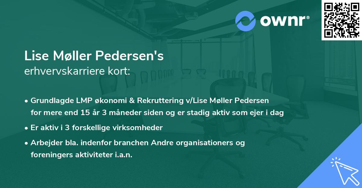 Lise Møller Pedersen's erhvervskarriere kort