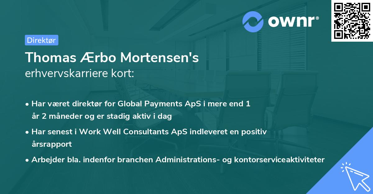 Thomas Ærbo Mortensen's erhvervskarriere kort