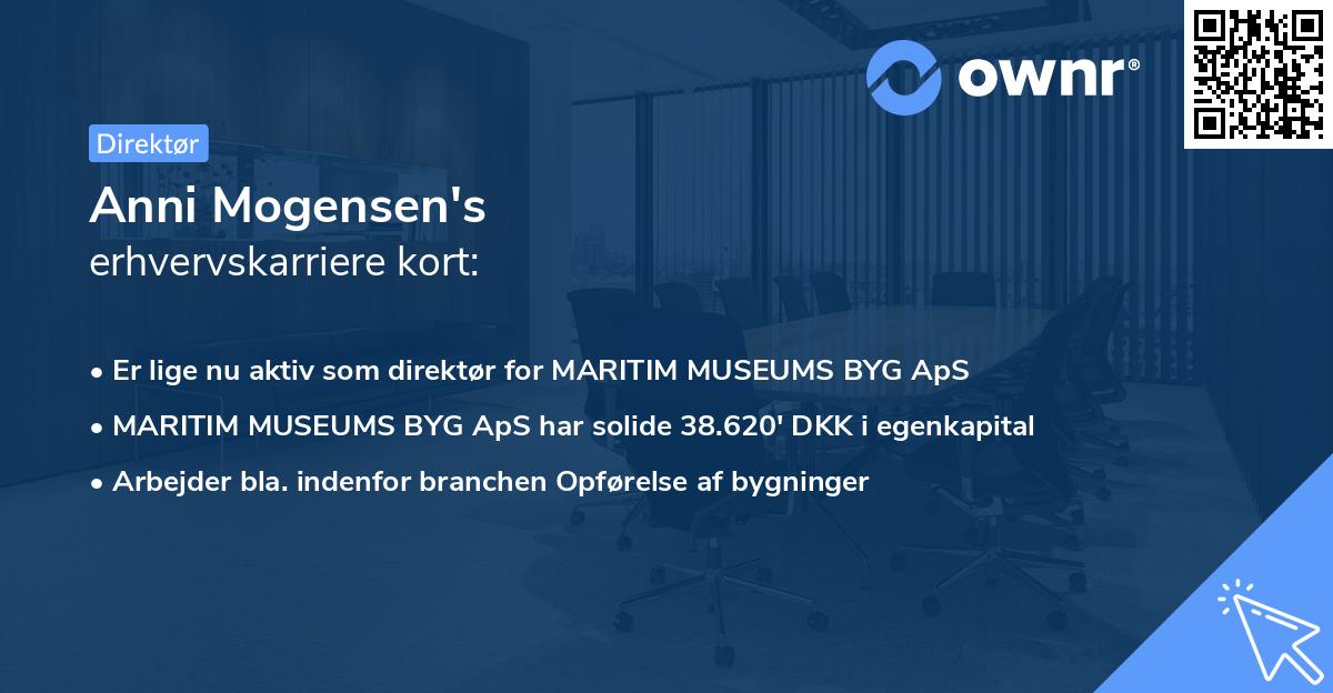 Anni Mogensen's erhvervskarriere kort