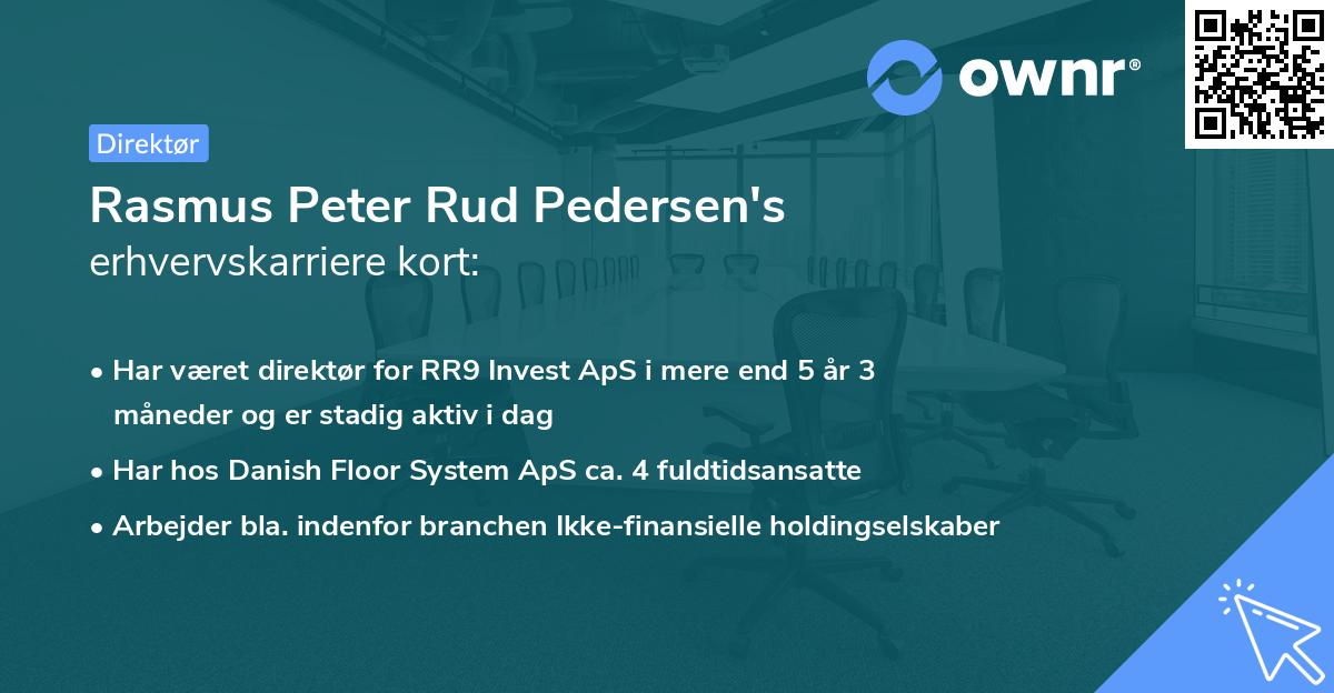 Rasmus Peter Rud Pedersen's erhvervskarriere kort