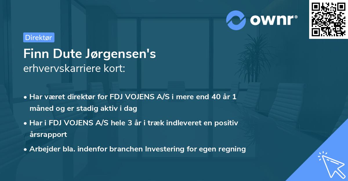 Finn Dute Jørgensen's erhvervskarriere kort