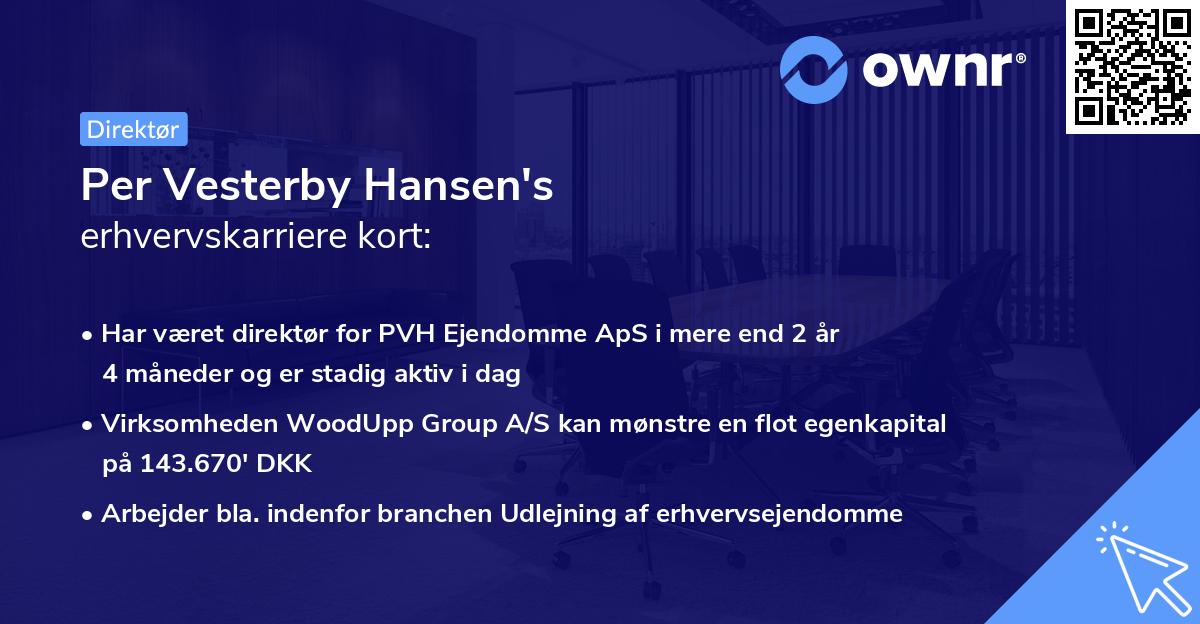 Per Vesterby Hansen's erhvervskarriere kort