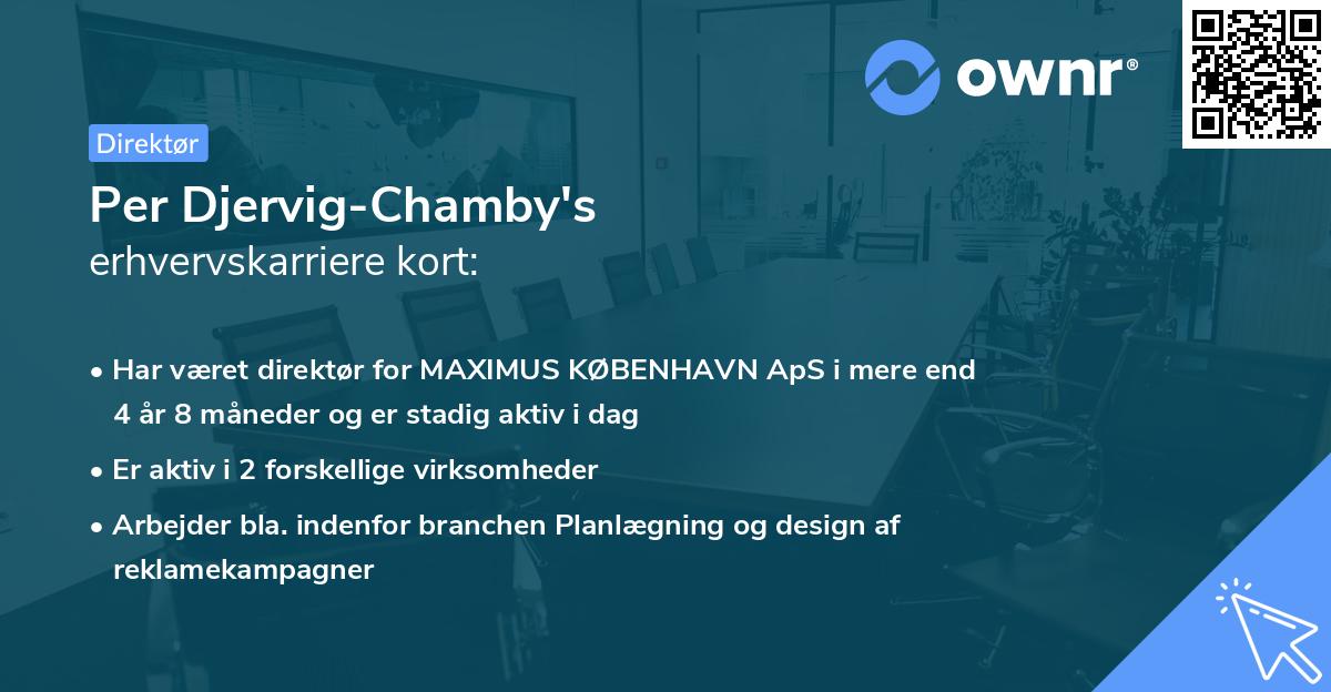 Per Djervig-Chamby's erhvervskarriere kort