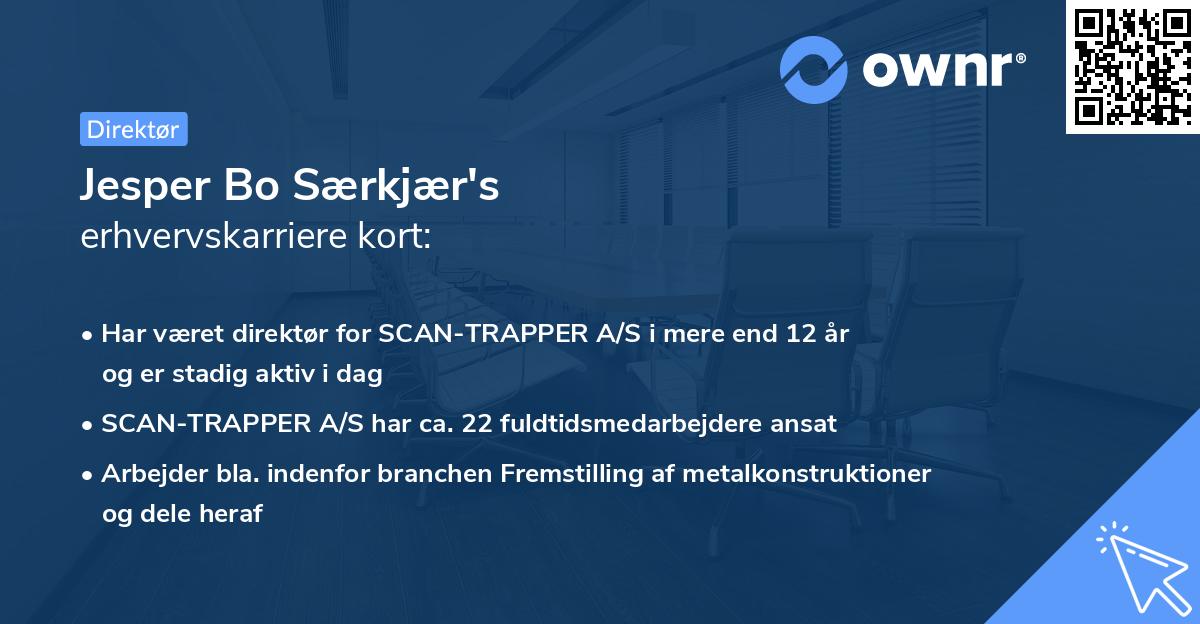 Jesper Bo Særkjær's erhvervskarriere kort